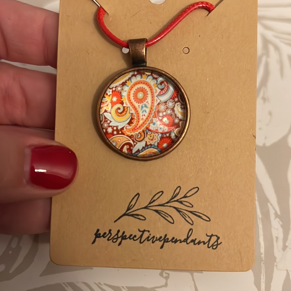 🌼 Pop • Of • Color • Boho Cabochon Pendant Necklace 🌼